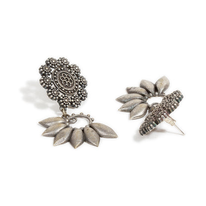 bindhani oxidised leaf dangle earrings for women girls