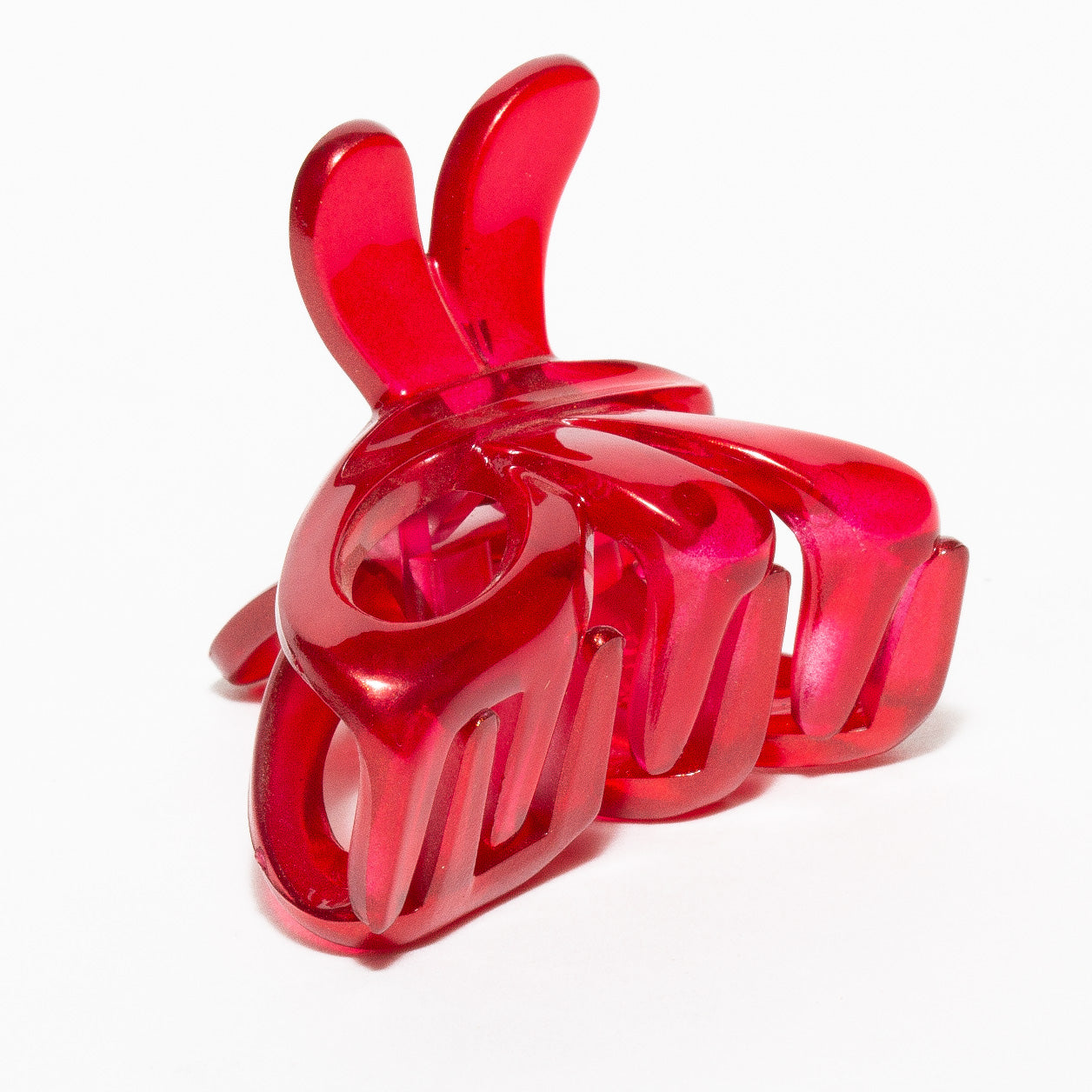 bindhani red color claw hair clips for women and girls