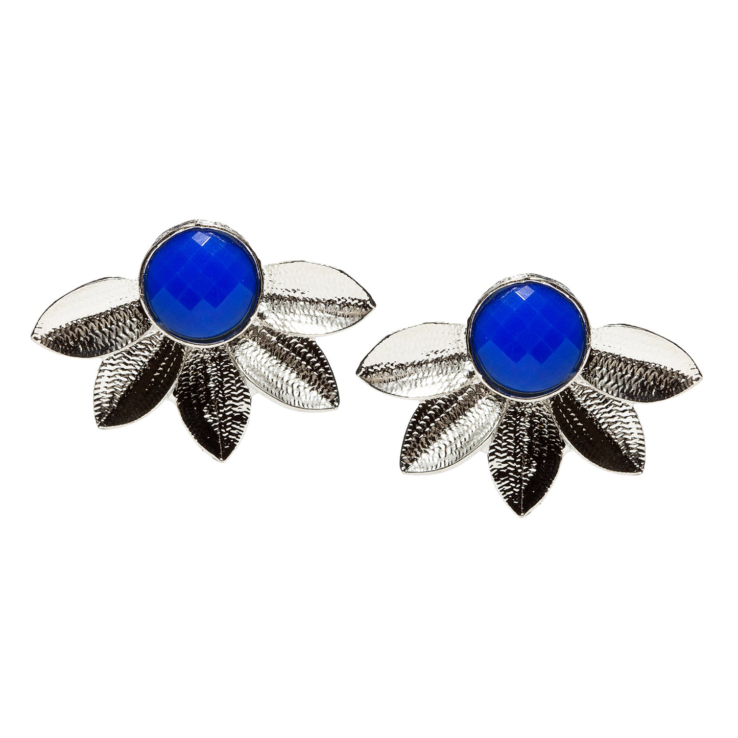 bindhani-silver-plated-blue-stone-leaf-flower-earrings-for-women-and-girls