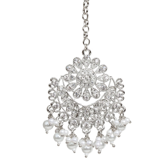 bindhani-silver-plated-flower-shaped-maang-tikka-for-women