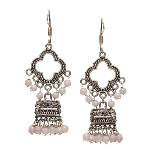 Buy Bindhani Girls' Silver-Plated Ghungroo Drop Oxidised Earrings