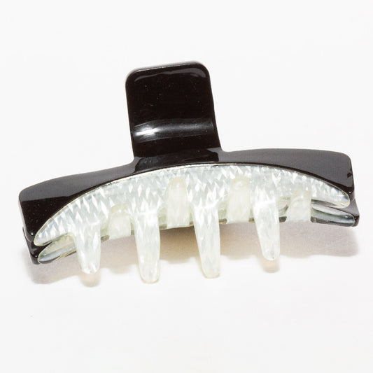 bindhani white and black color claw hair clips for women