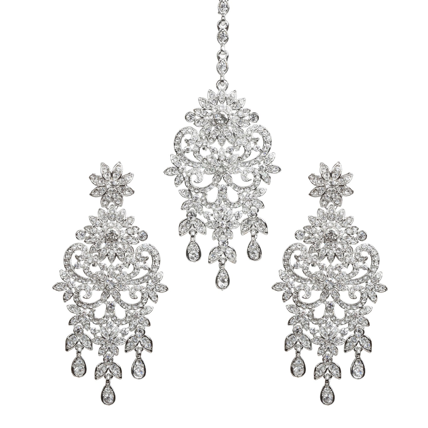 Chandelier Earrings with Tikka