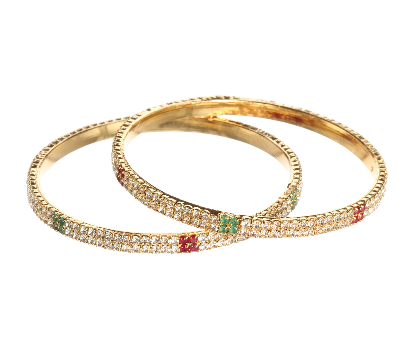 Encrusted Stones Bangle Set