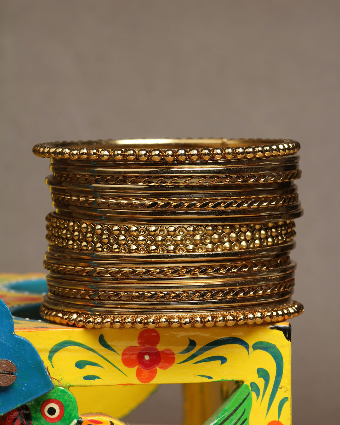 bindhani mehandi gold plated bangle sets for women and girls